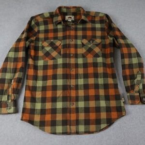 Dakota Grizzly Flannel Shirt Mens Large Flap Pocket Button‎ Up Plaid Long Sleeve